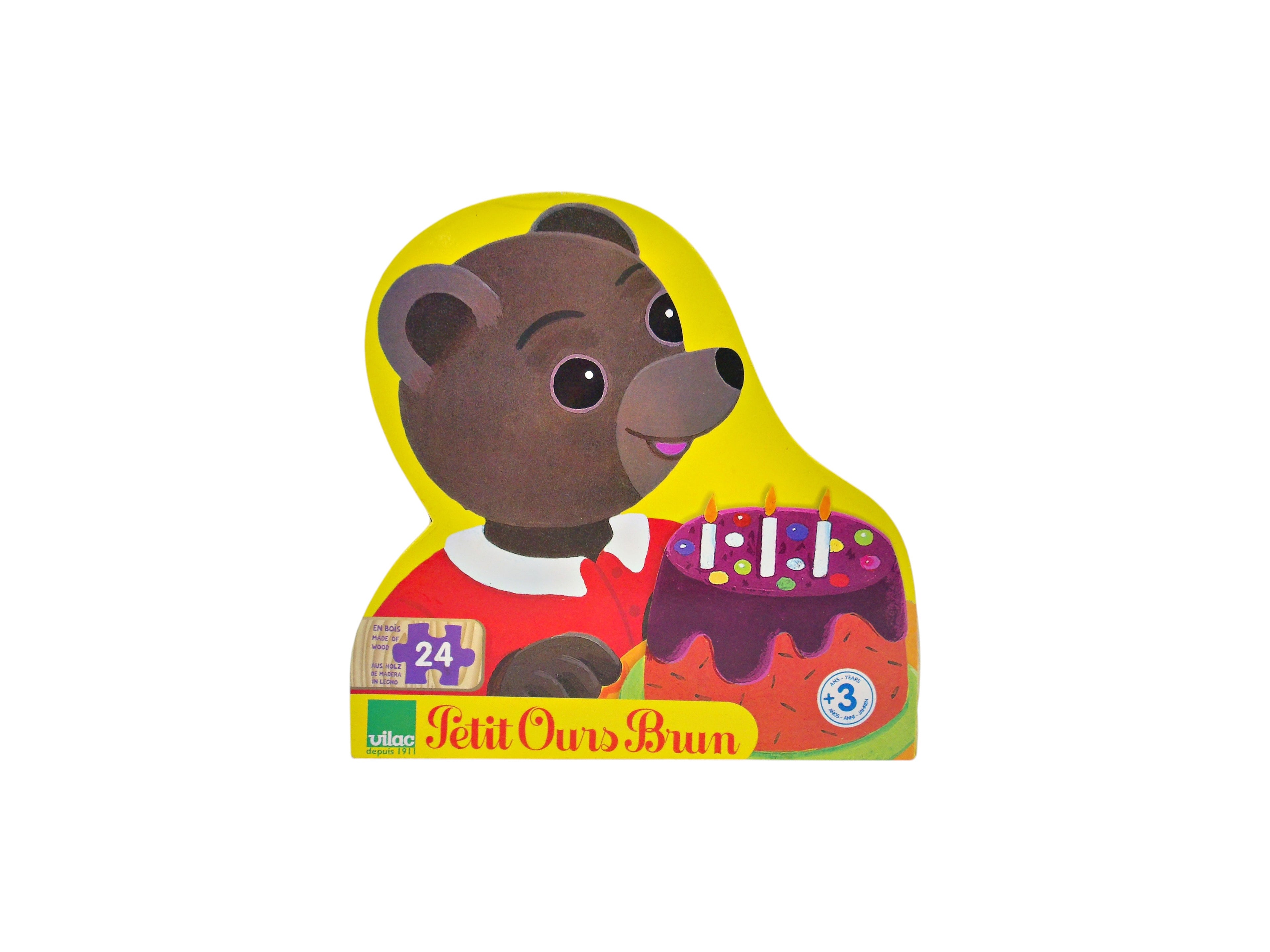 Puzzle en bois - Petit Ours Brun - 24 pièces- Édition 2009