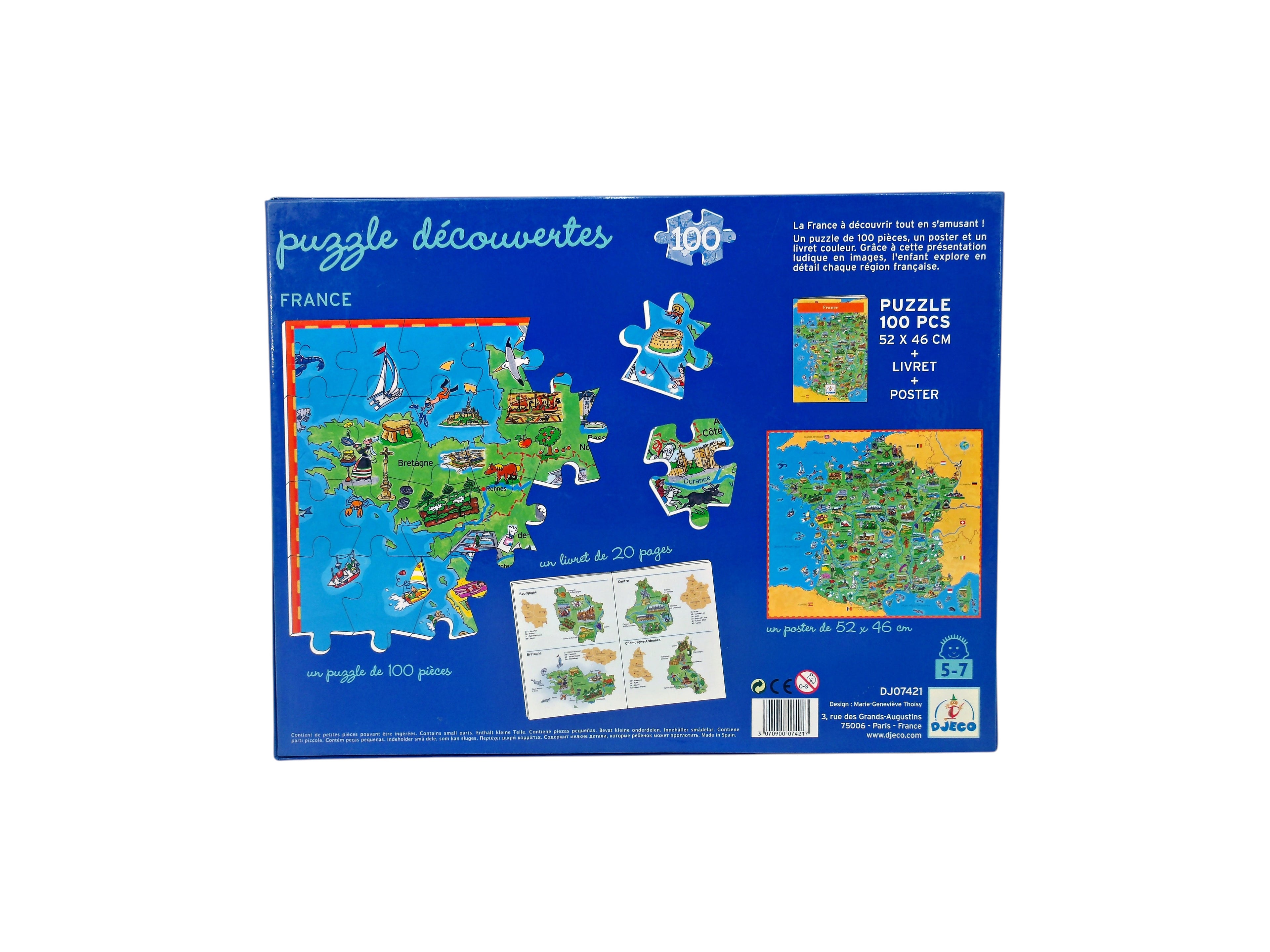 Puzzle découverte - La France - 100 pièces