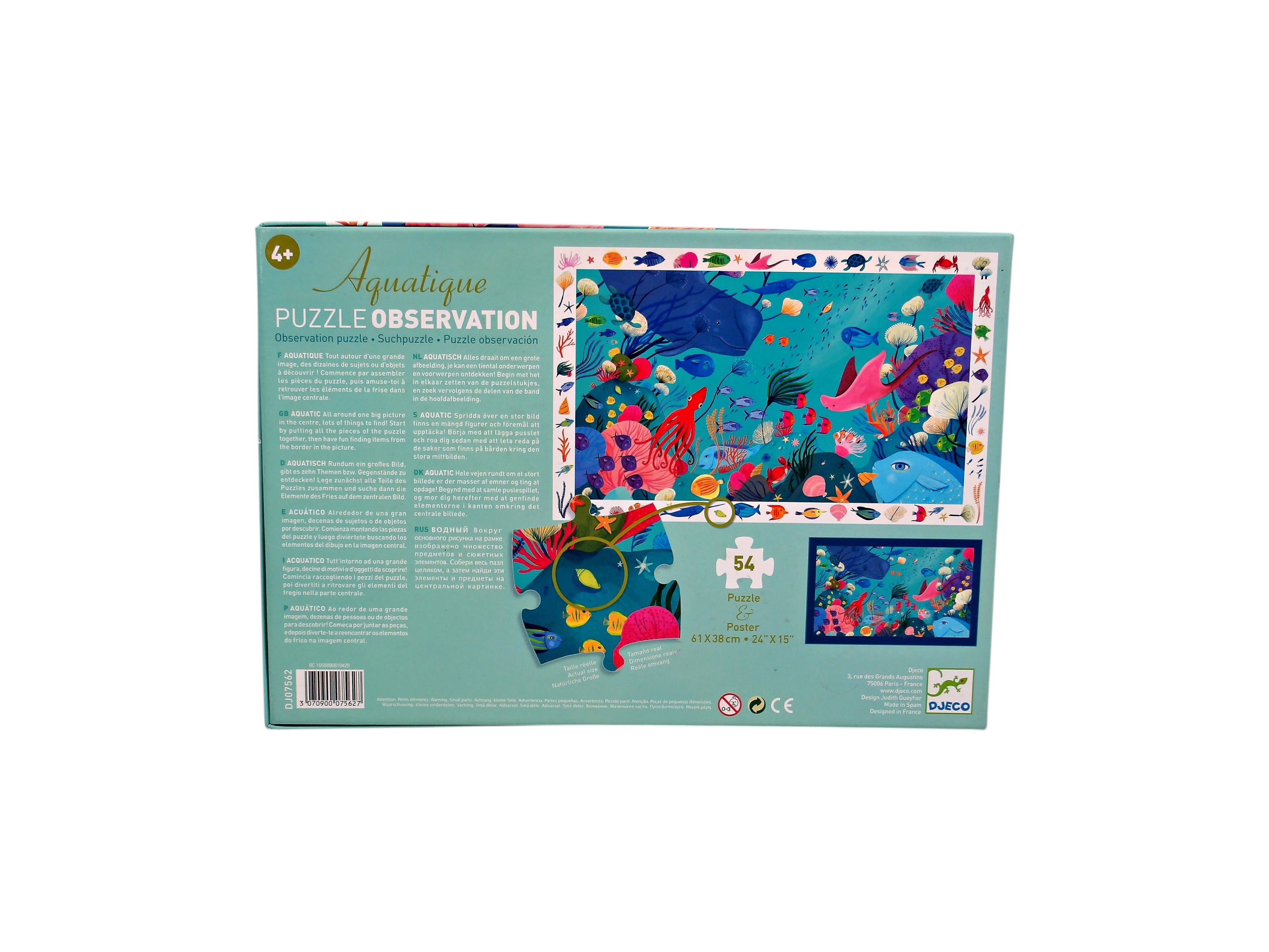 Puzzle observation - Aquatique - 54 pièces