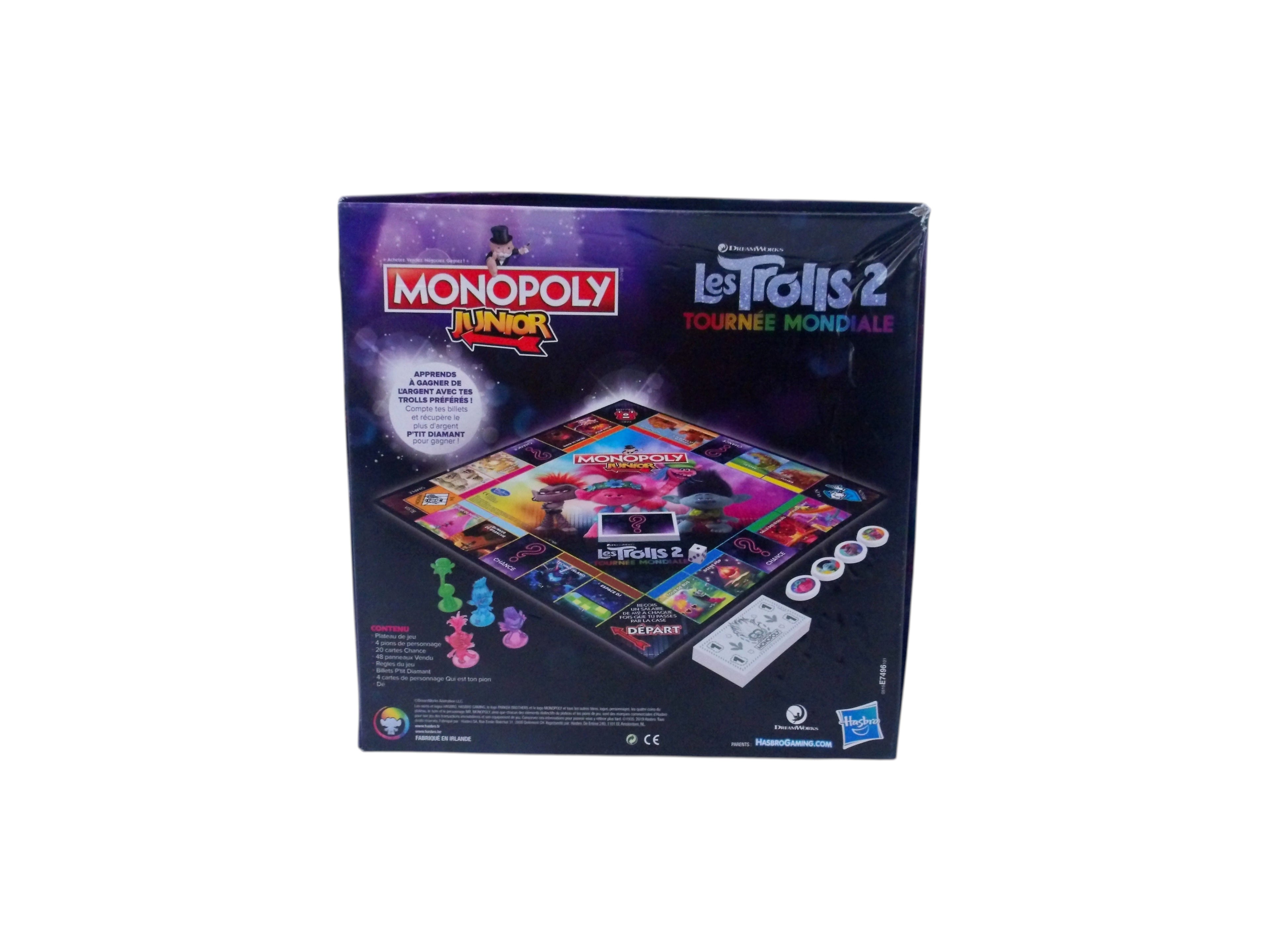 Monopoly junior - Les Trolls 2 - Tournée mondiale- Édition 2019