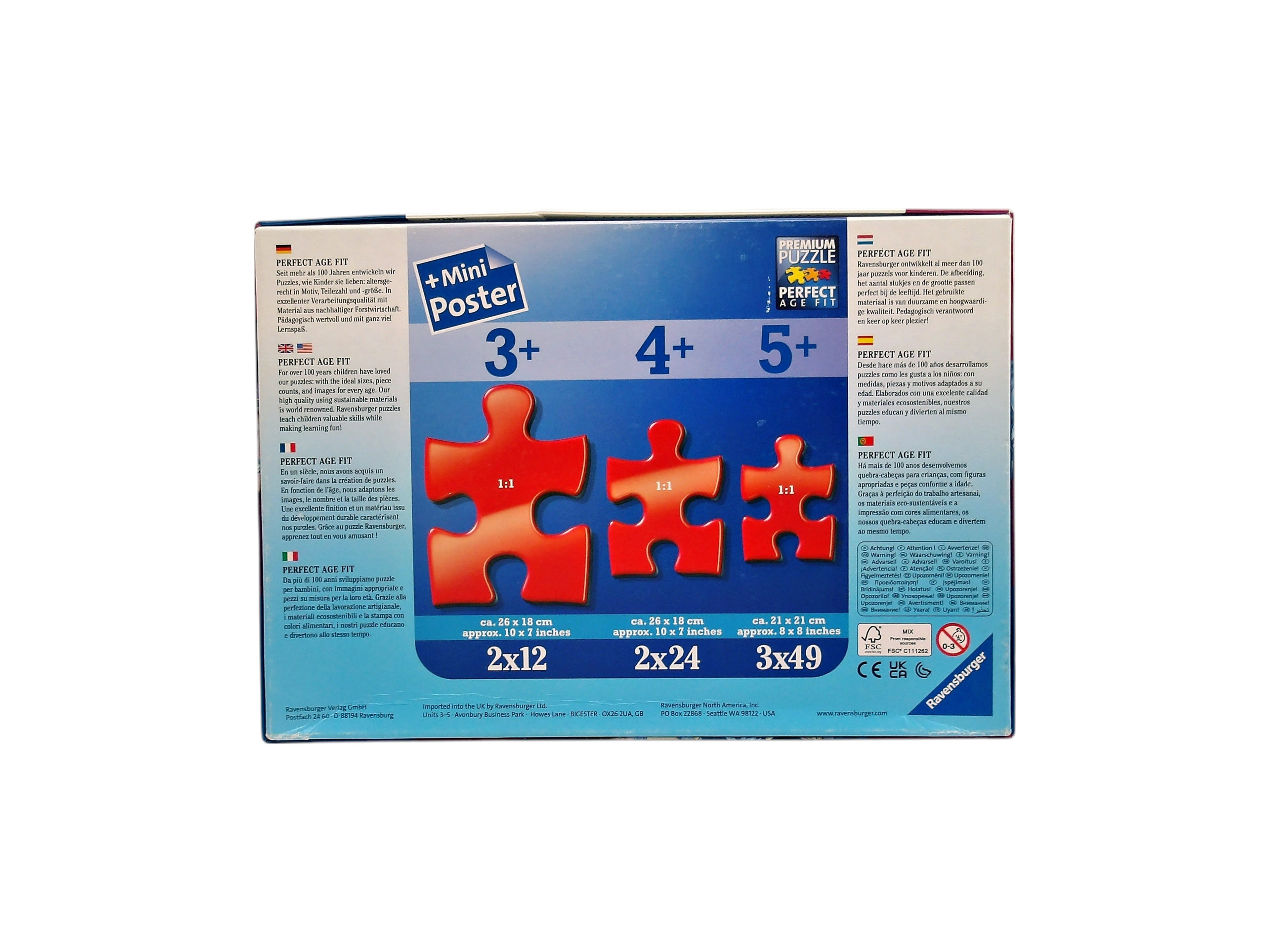 Puzzle - Disney - 3x49 pièces