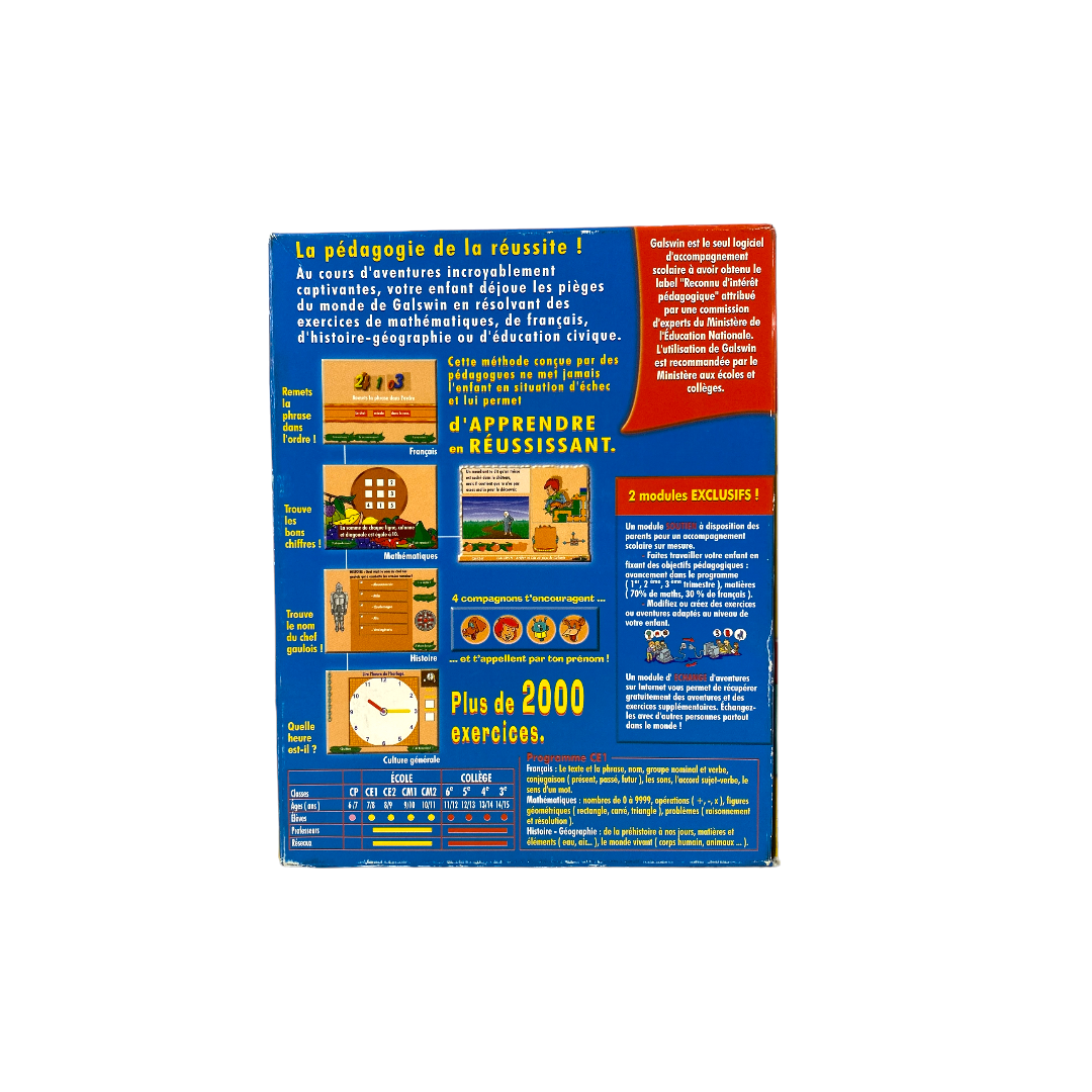 CD-ROM - Galswin - Les aventures éducatives- Édition 1999