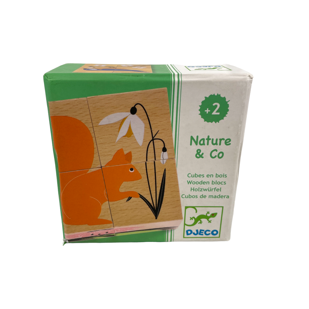 Puzzle cubes bois - Nature & Co