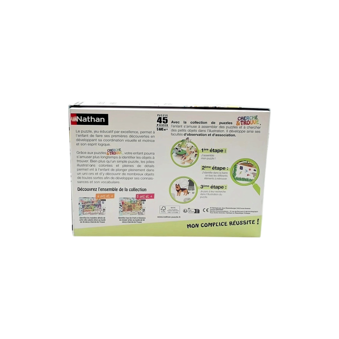 Puzzle - Cherche et trouve - Zoo - 45 pièces