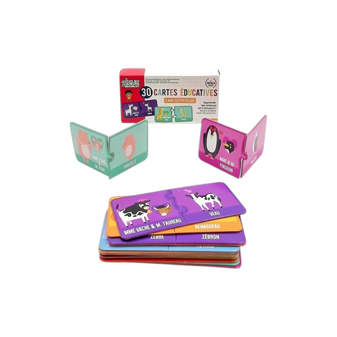 30 cartes éducatives - Les animaux