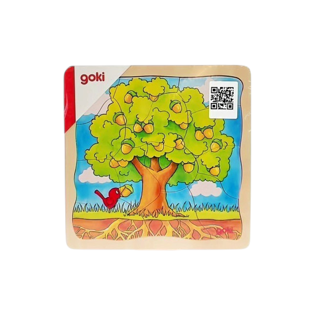 Puzzle à couches - Le cycle du chêne - 44 pièces