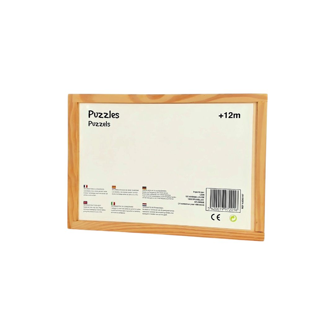 Coffret de puzzles en bois