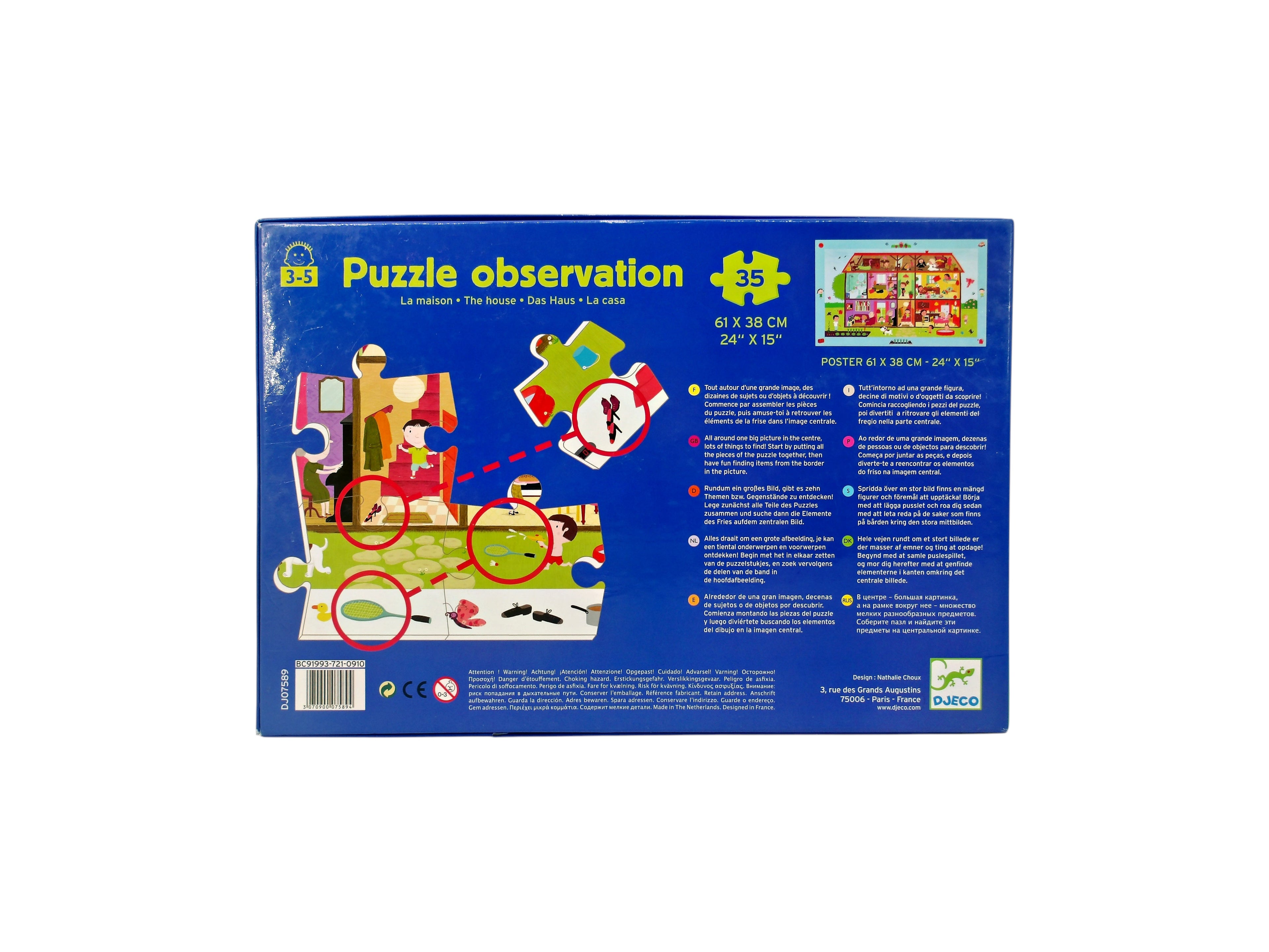 Puzzle observation - La maison. -35 pièces