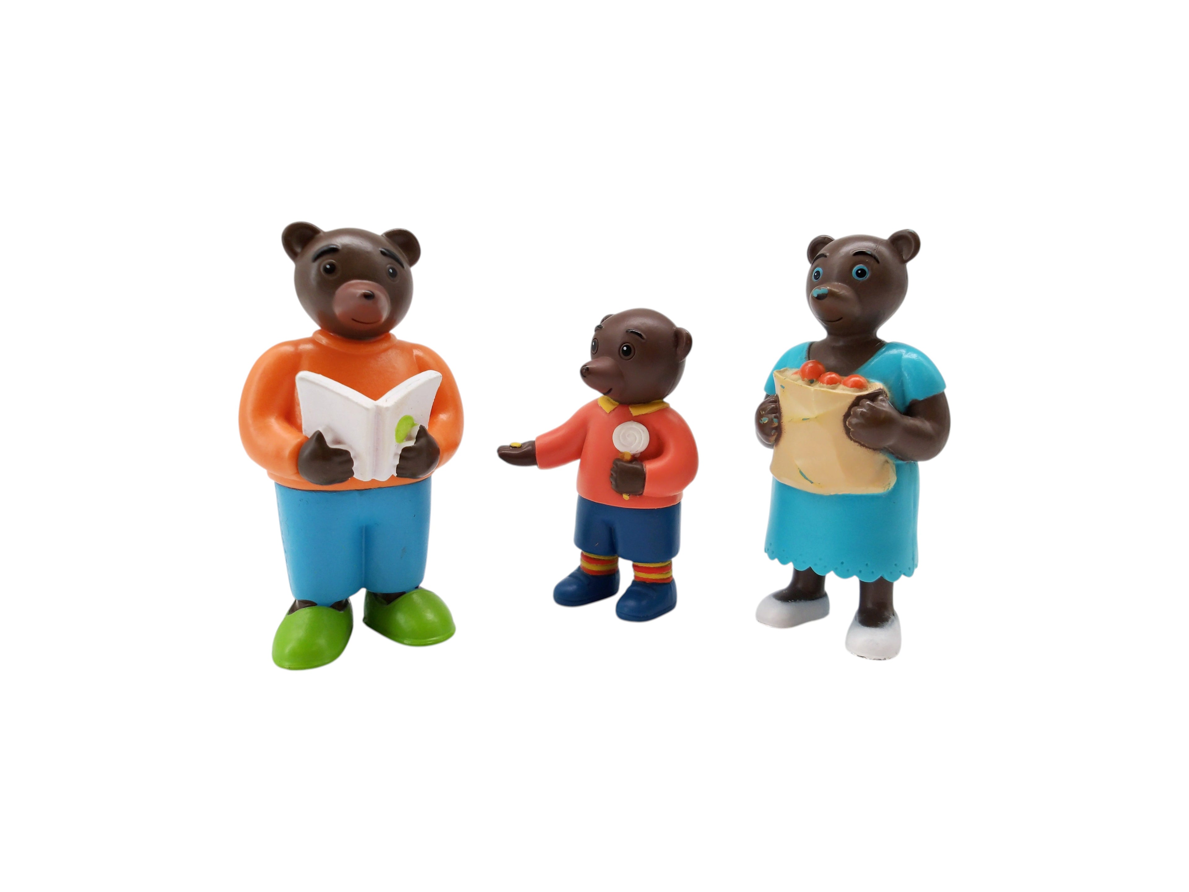 Figurines - Famille Petit Ours Brun - x3