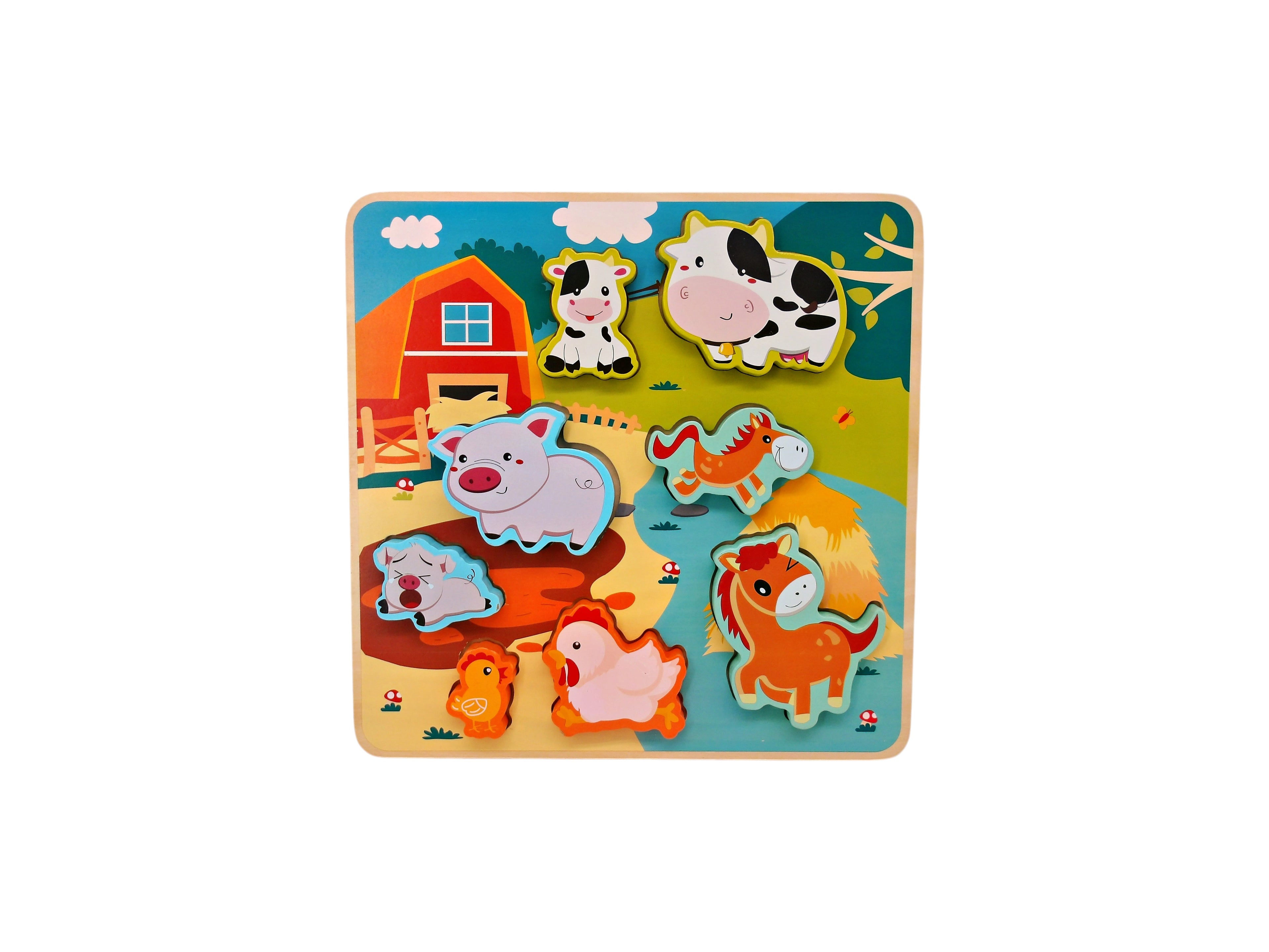 Puzzle encastrable - La ferme - 8 pièces