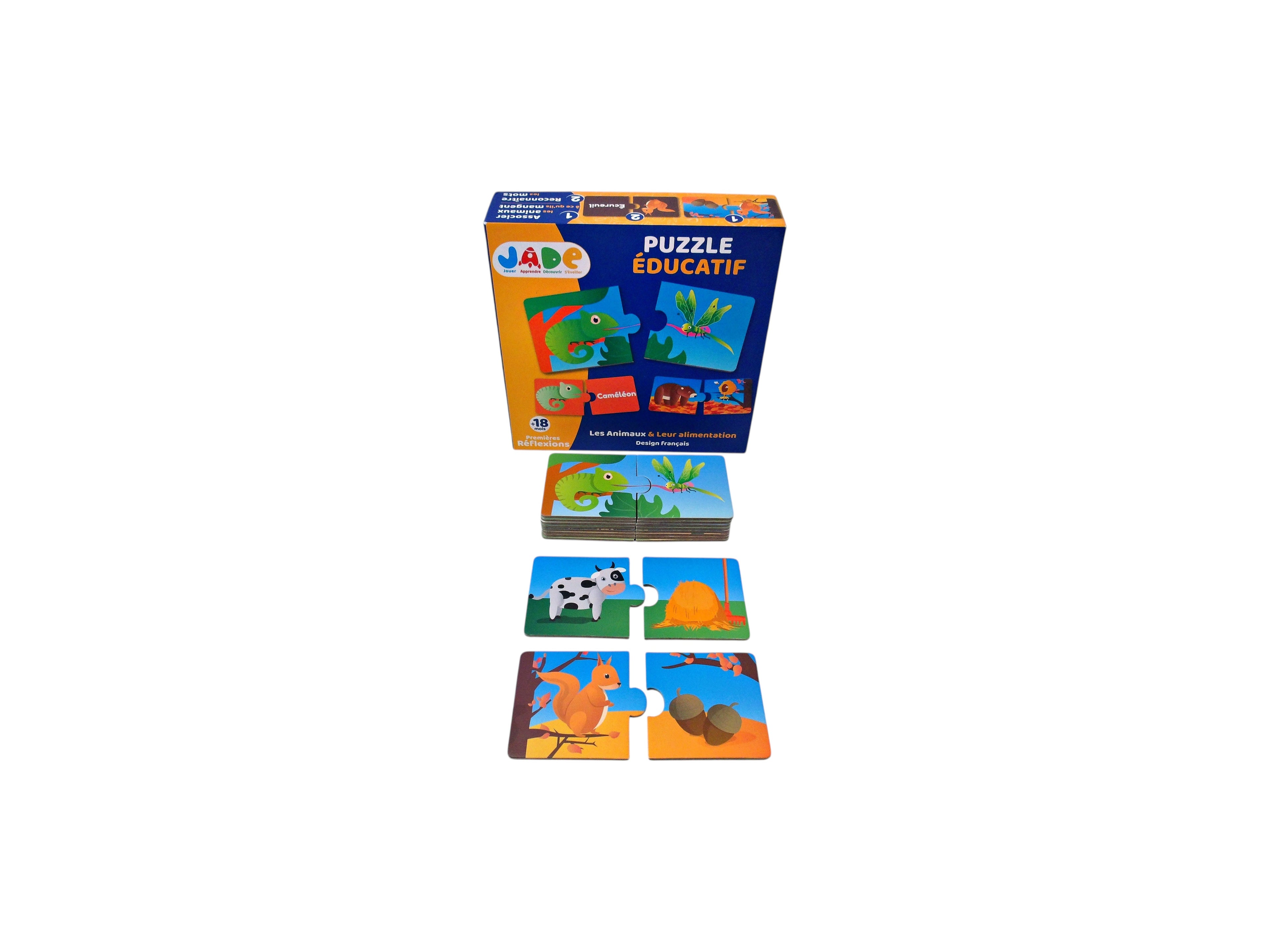 Puzzle éducatif - Les animaux et leur alimentation