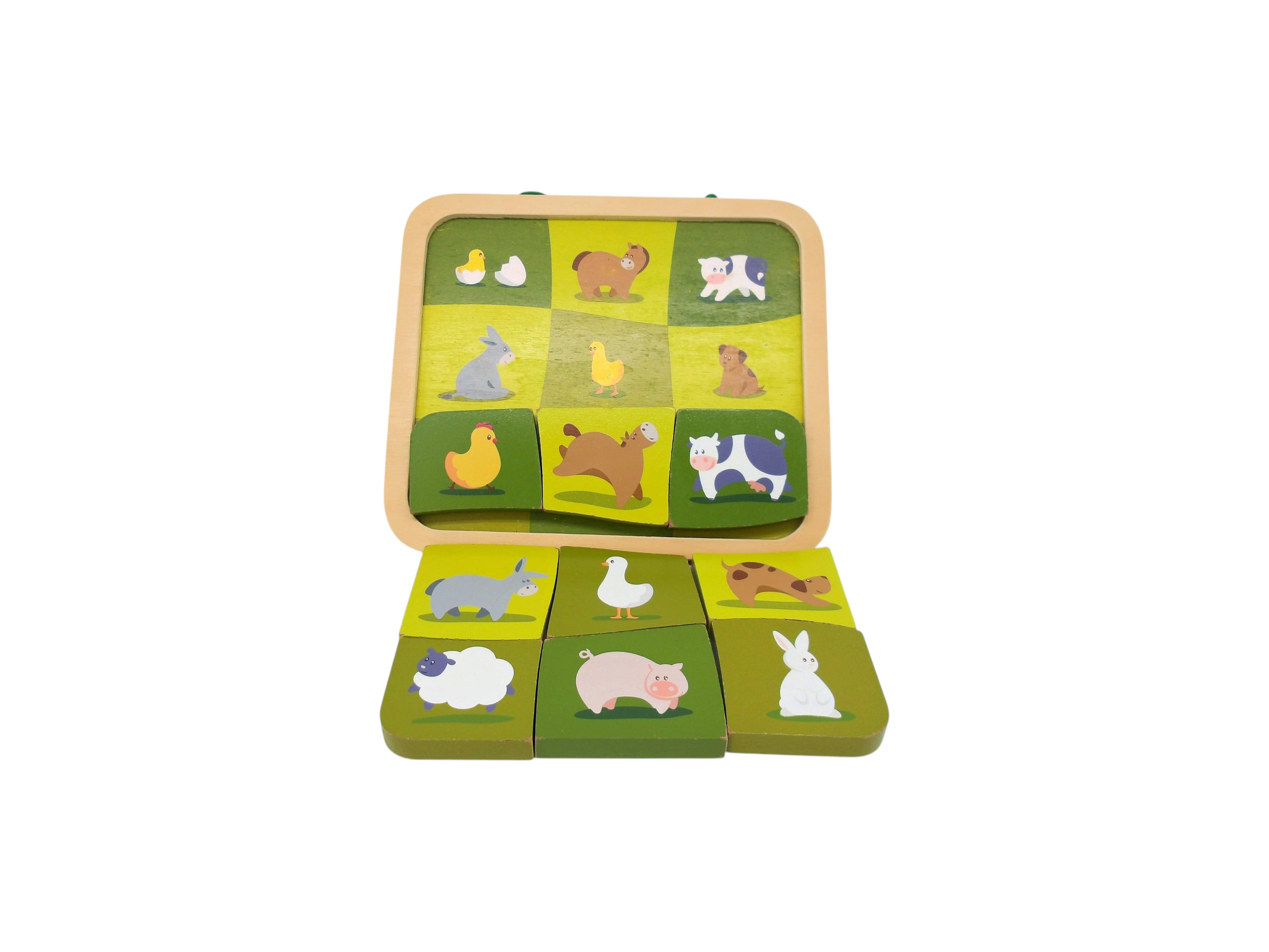 Puzzle encastrable aimanté - La ferme - 9 pièces