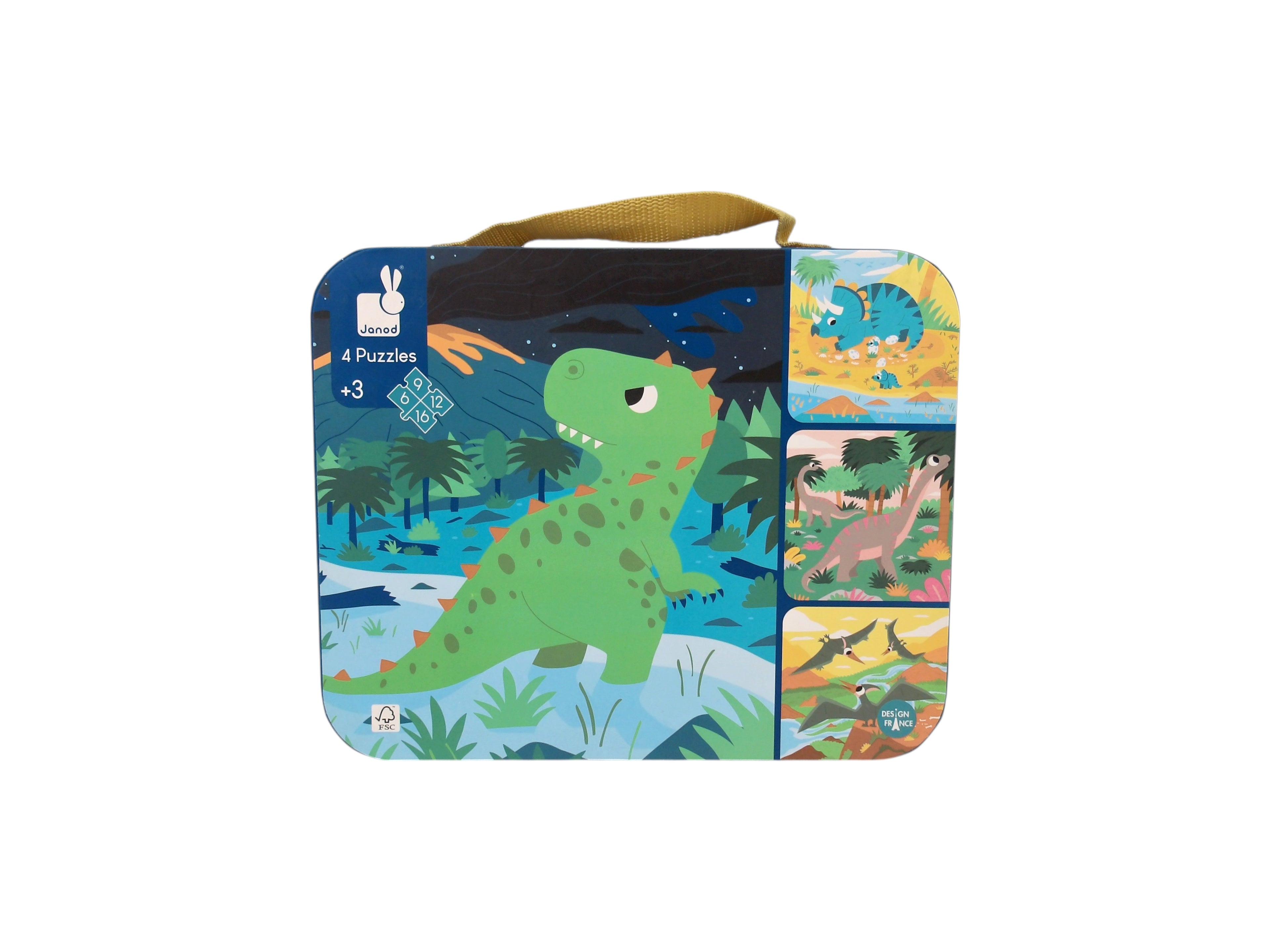 Puzzles évolutifs - Dinosaures x 4
