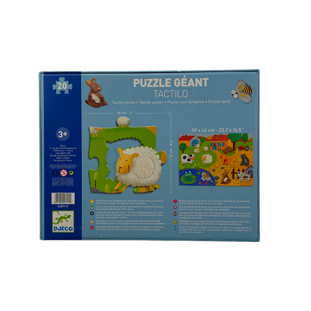 Puzzle géant - Tactilo ferme - 20 pièces géantes
