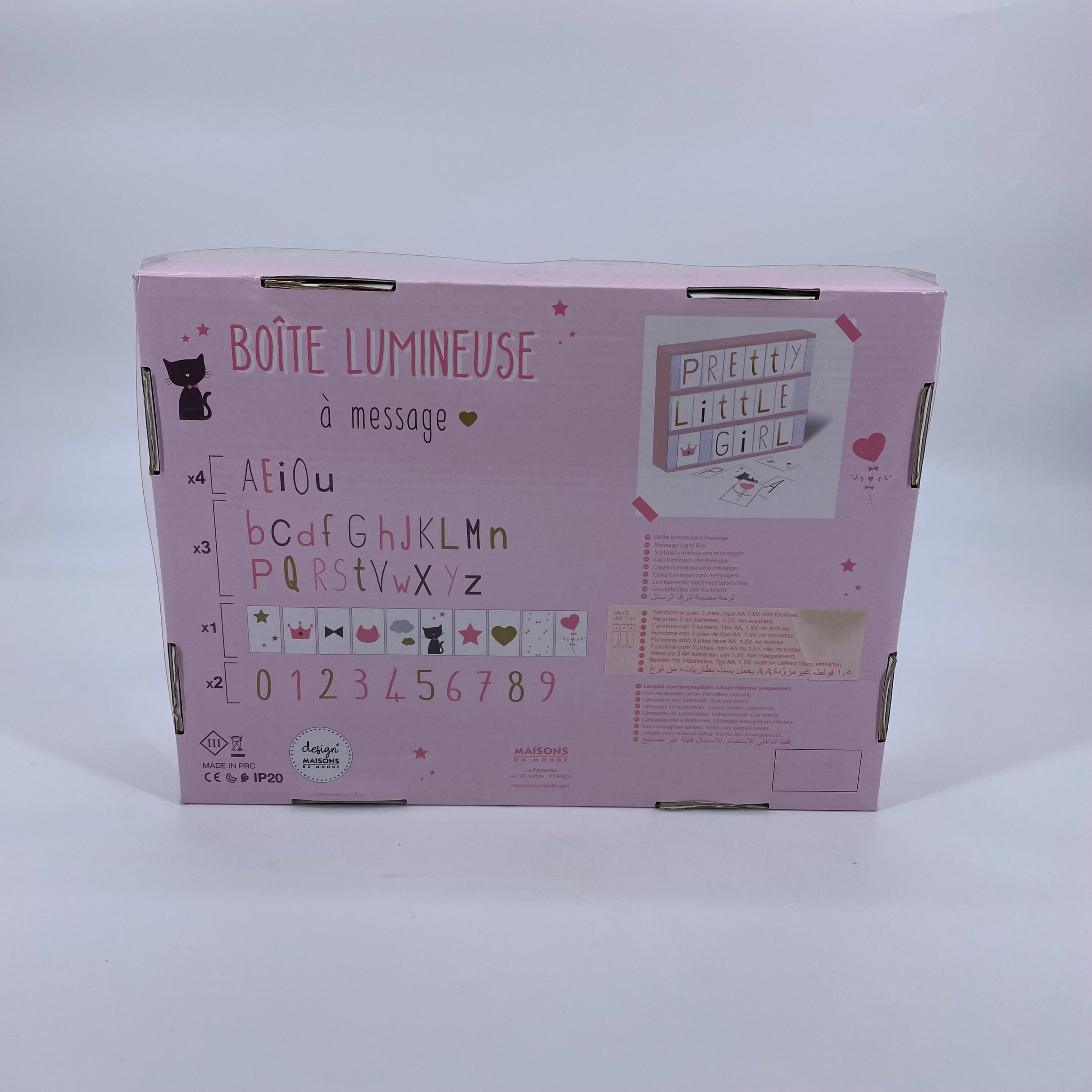 Boite lumineuse à message