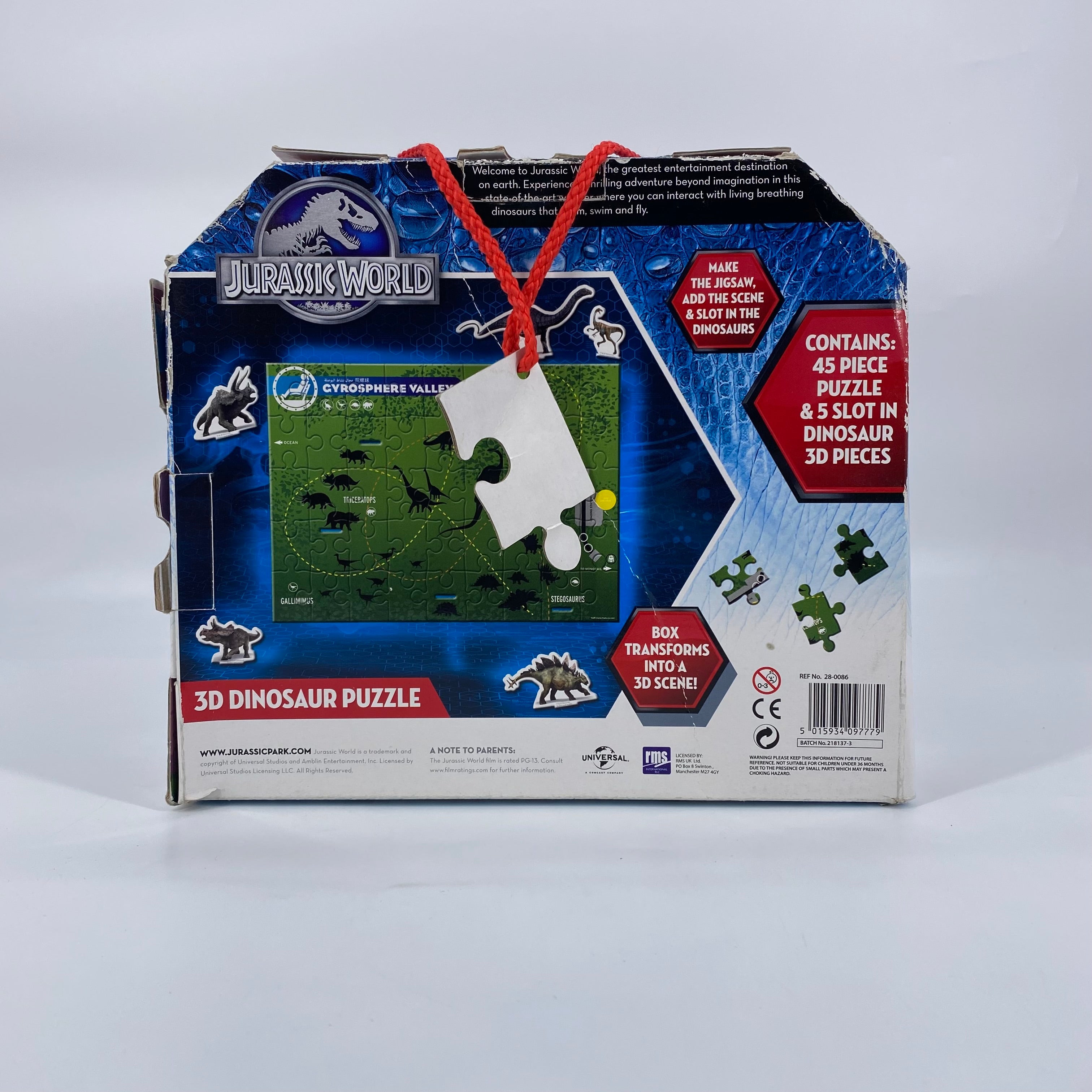 Puzzle 3D - Dinosaure - Jurassic world - 45 pièces