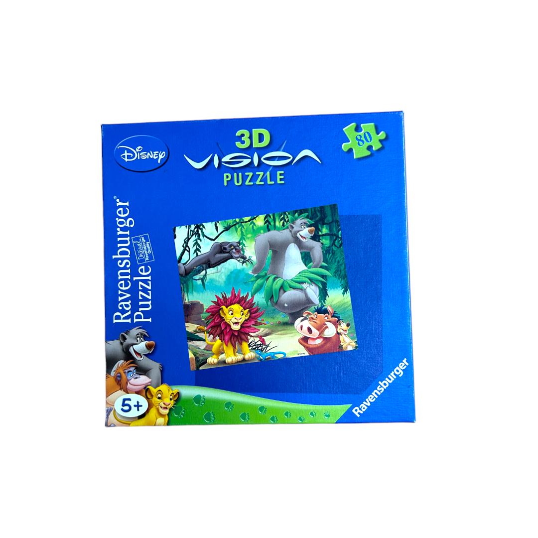 Puzzle vision 3D - Disney Dans la Jungle - 80 pièces- Édition 2008