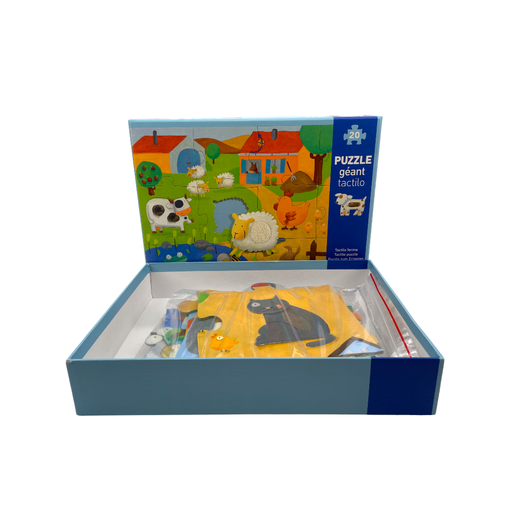 Puzzle géant - Tactilo ferme - 20 pièces géantes