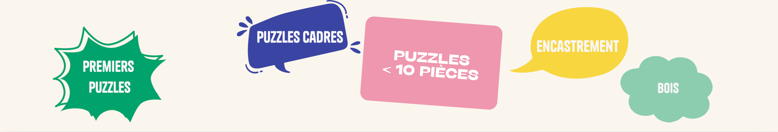 Puzzles d'occasion reconditionnés -  < 10 pièces