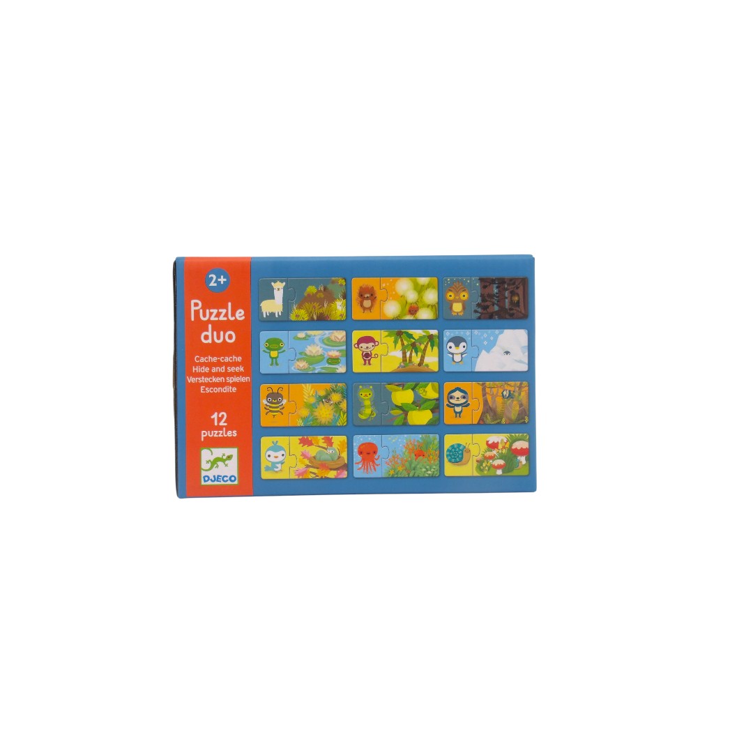 Puzzle Duo - Cache-cache 12 x 2 pièces