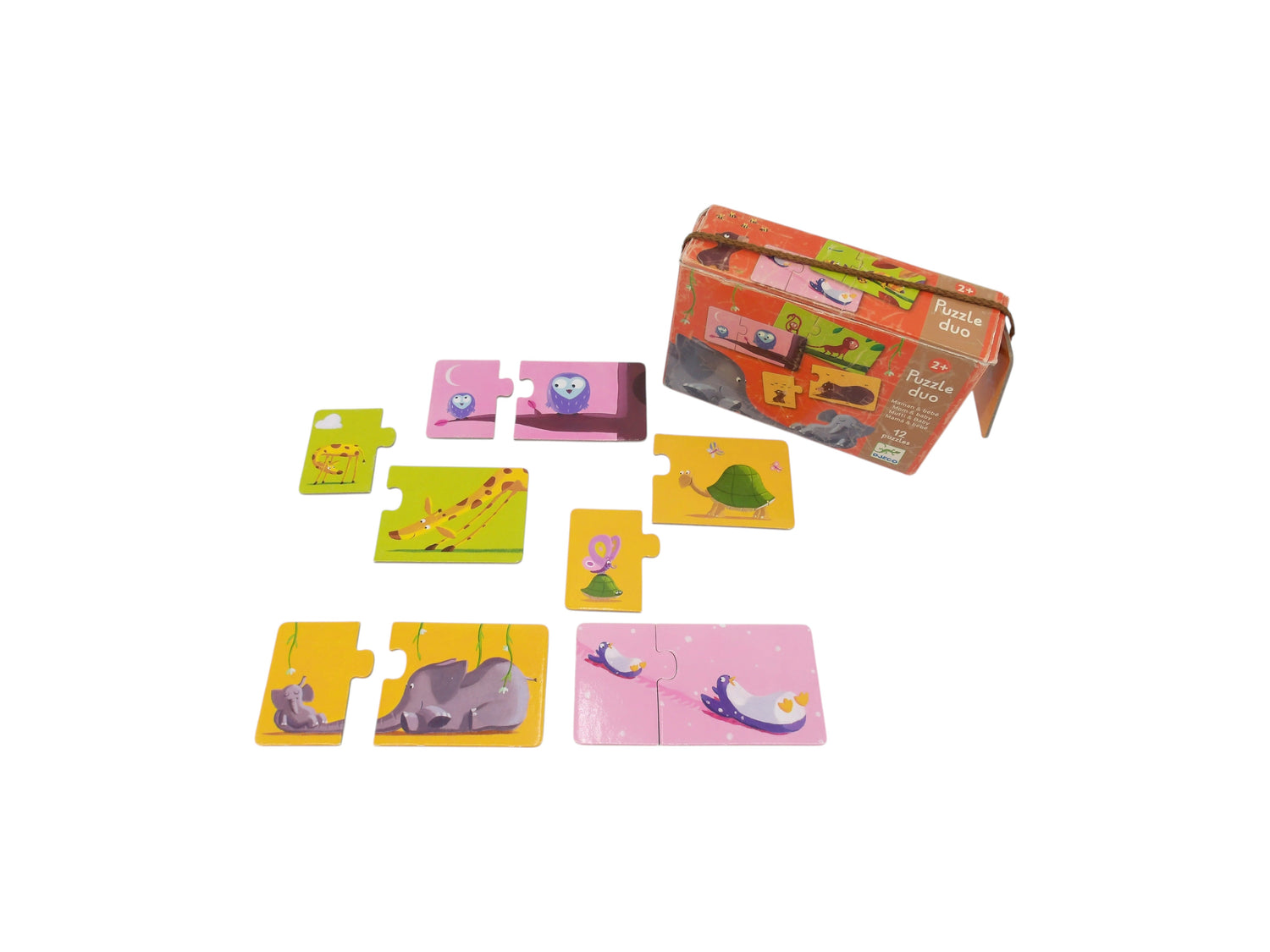 Puzzle duo - Maman et bébé - 12 Pièces