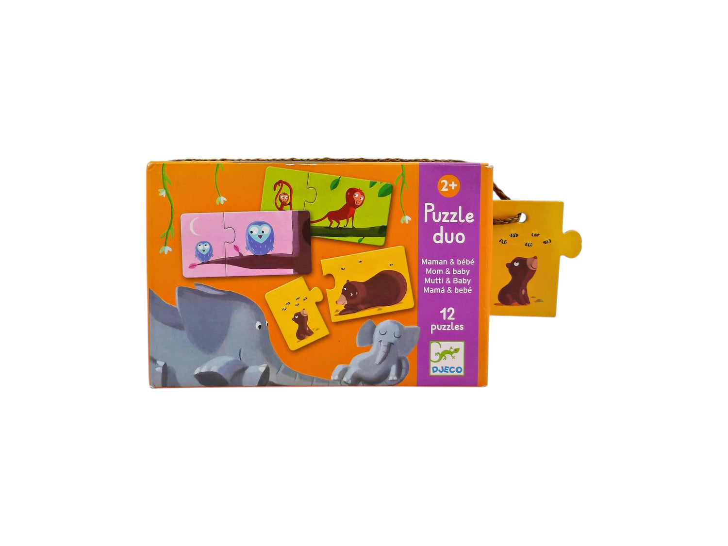 Puzzle duo - Maman et bébé - 12 Pièces