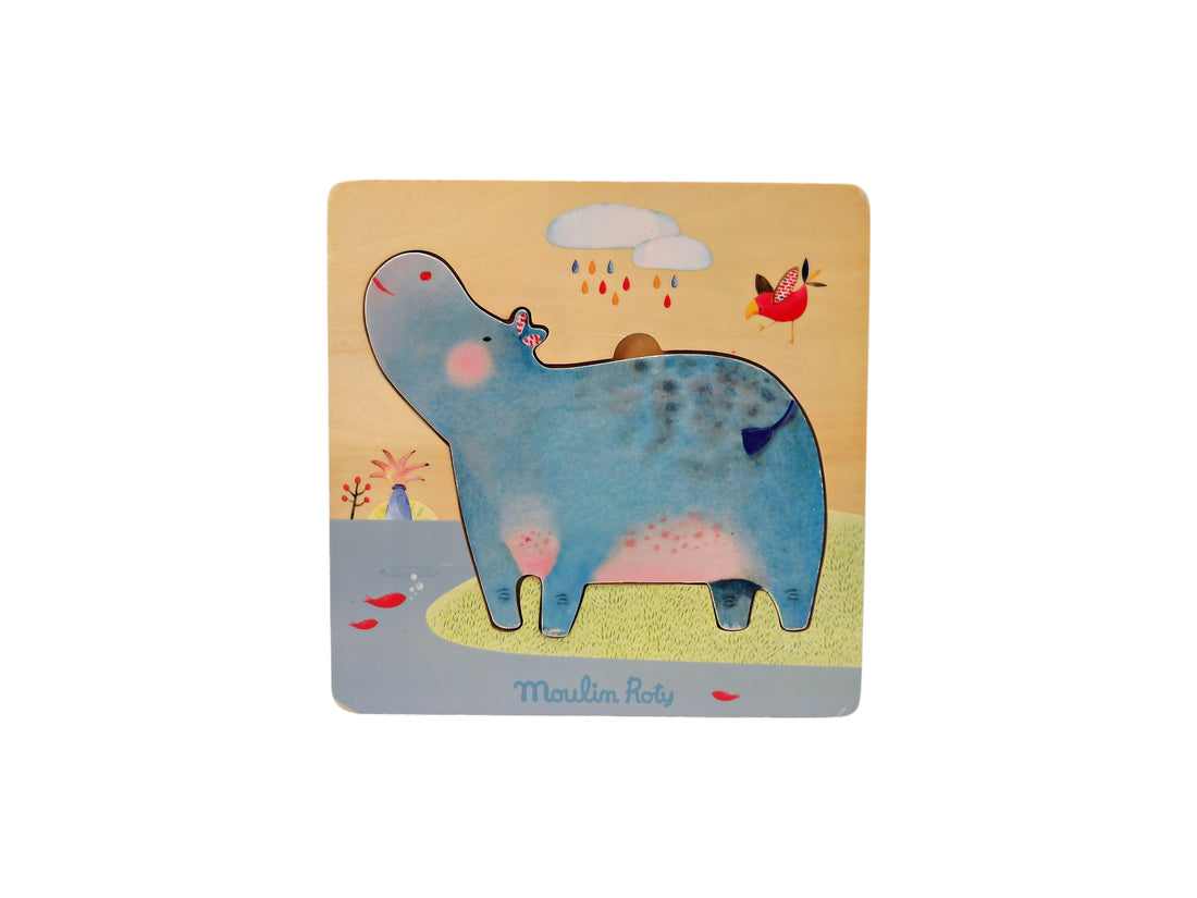 Puzzle encastrables - Hippopotame - Papoum