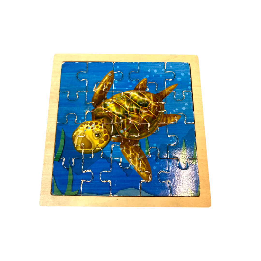 Puzzle en bois - Tortue - 20 pièces