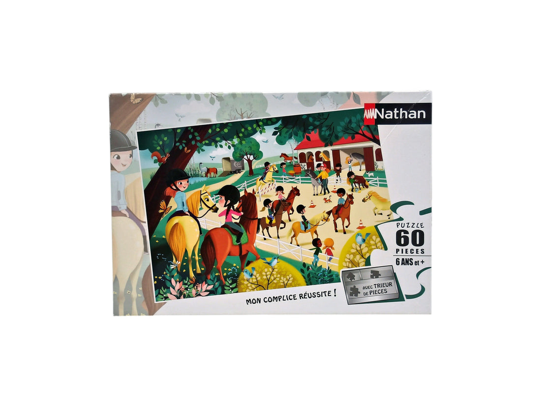 Puzzle - 60 pièces - Bienvenue au centre équestre