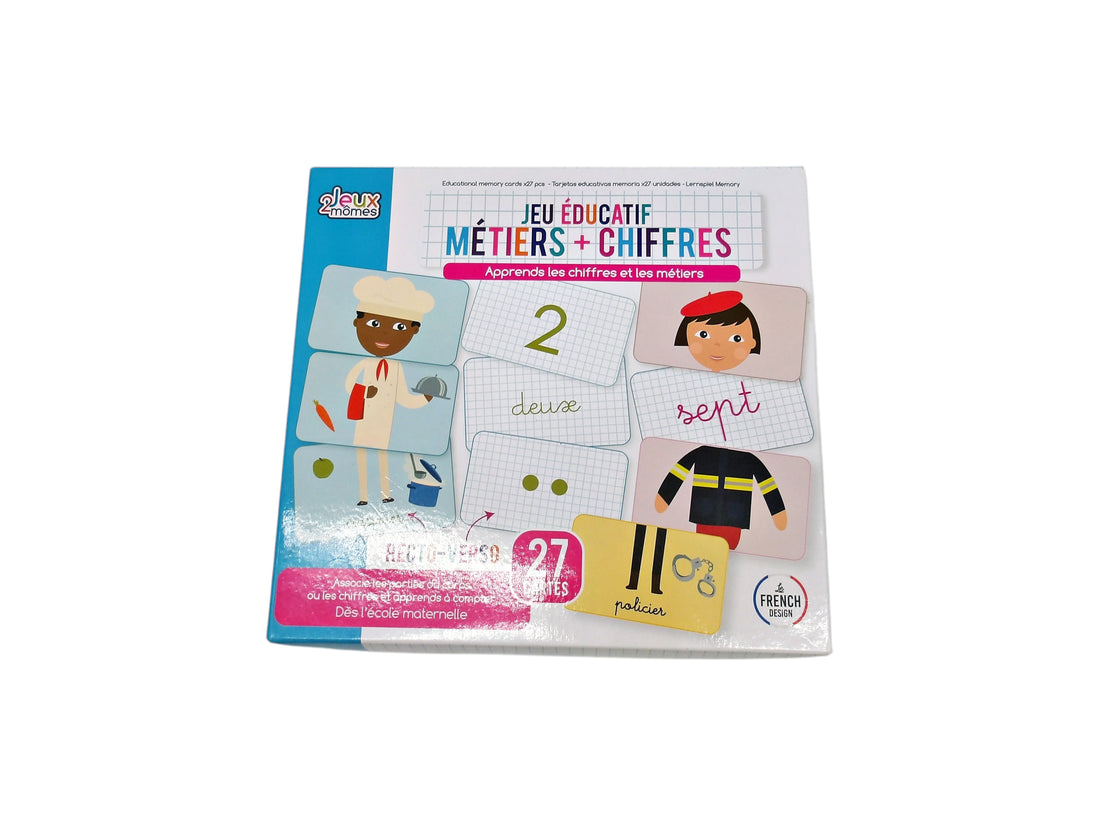 Cartes éducatives métiers et chiffres