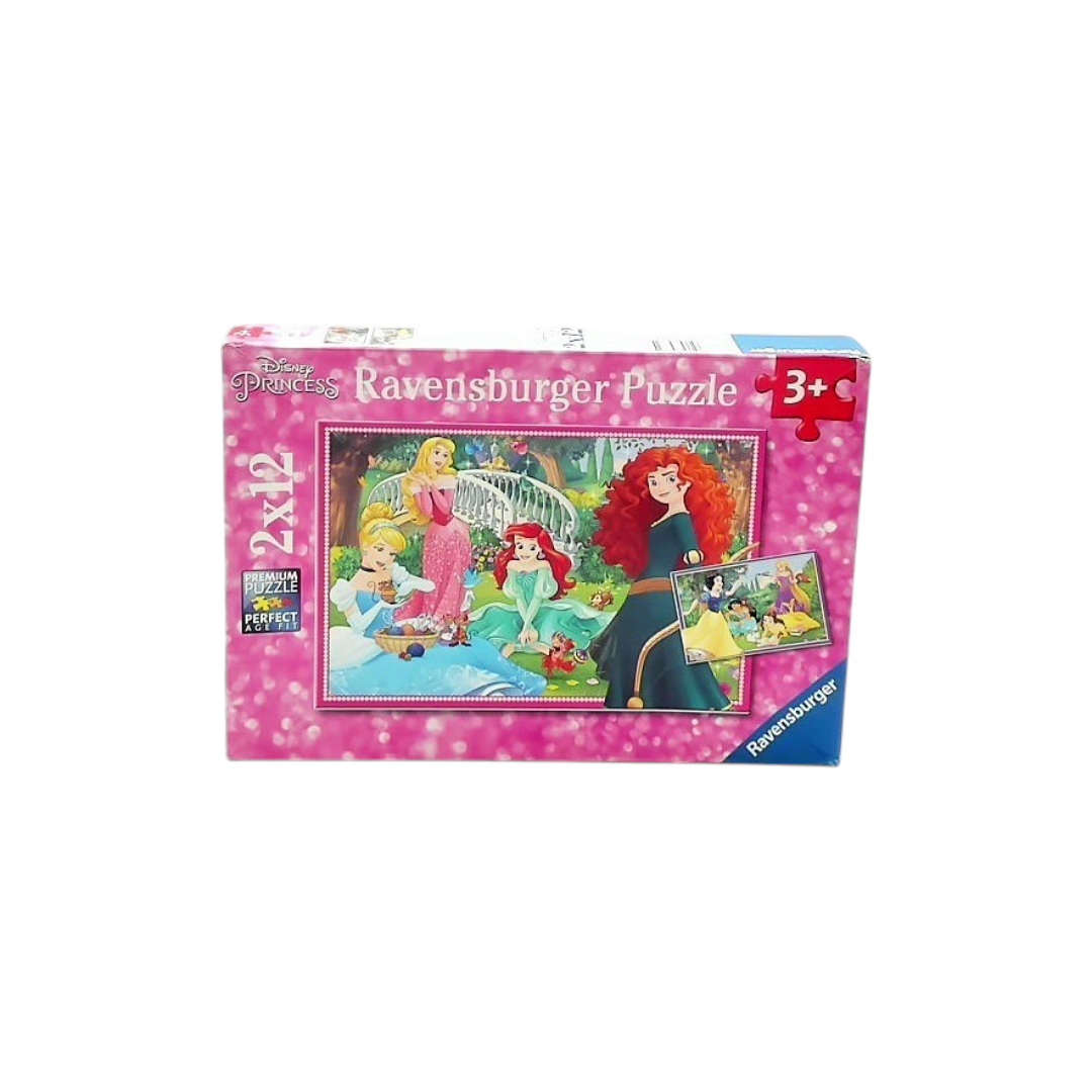 Puzzle - Dans le monde des princesses Disney - 2x12 pièces