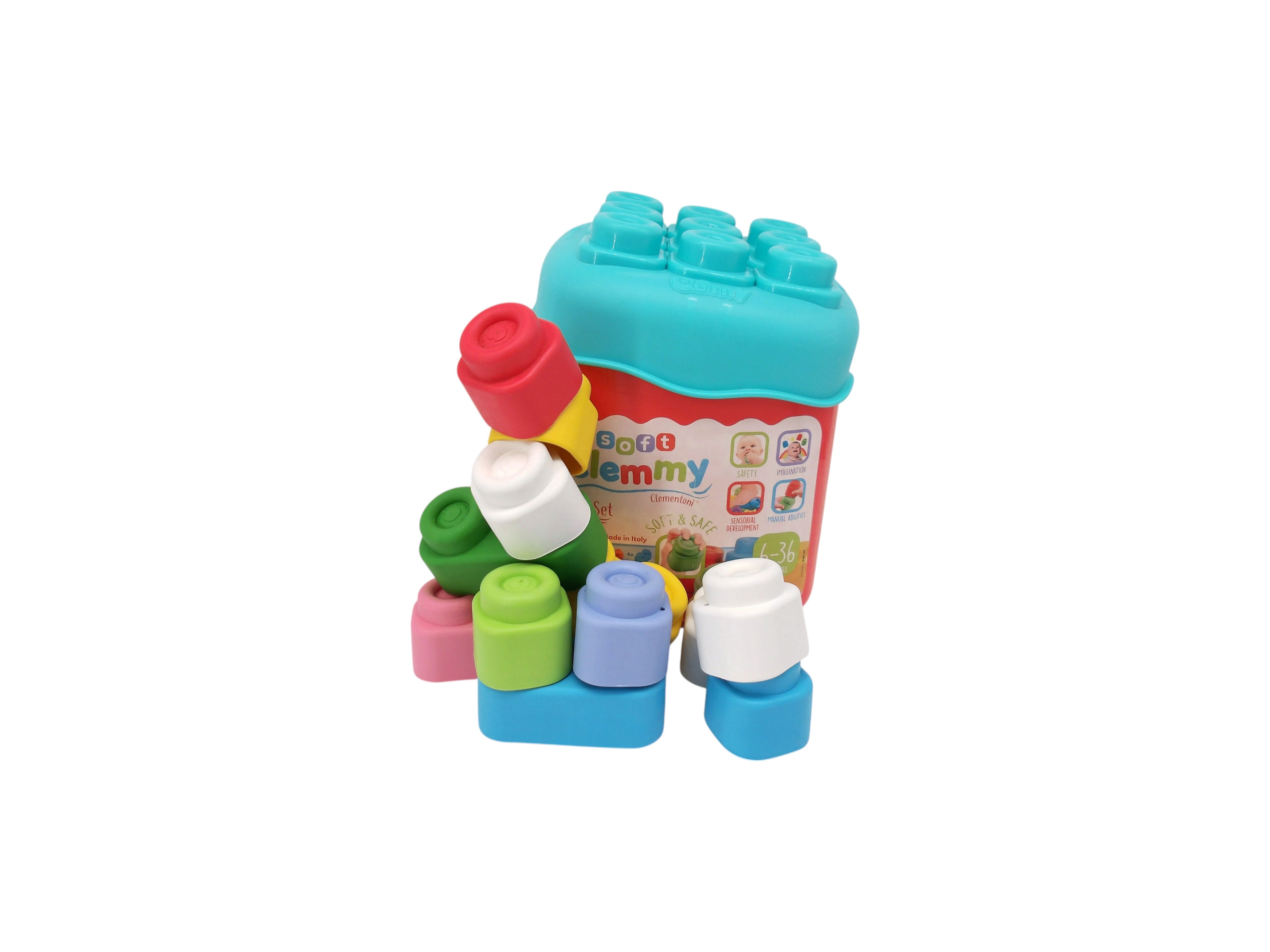 Boîte de soft Clemmy briques à empiler - 20 pièces