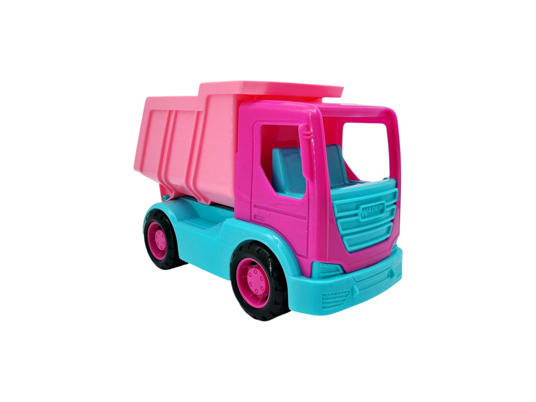 Camion benne inclinable bleu et rose