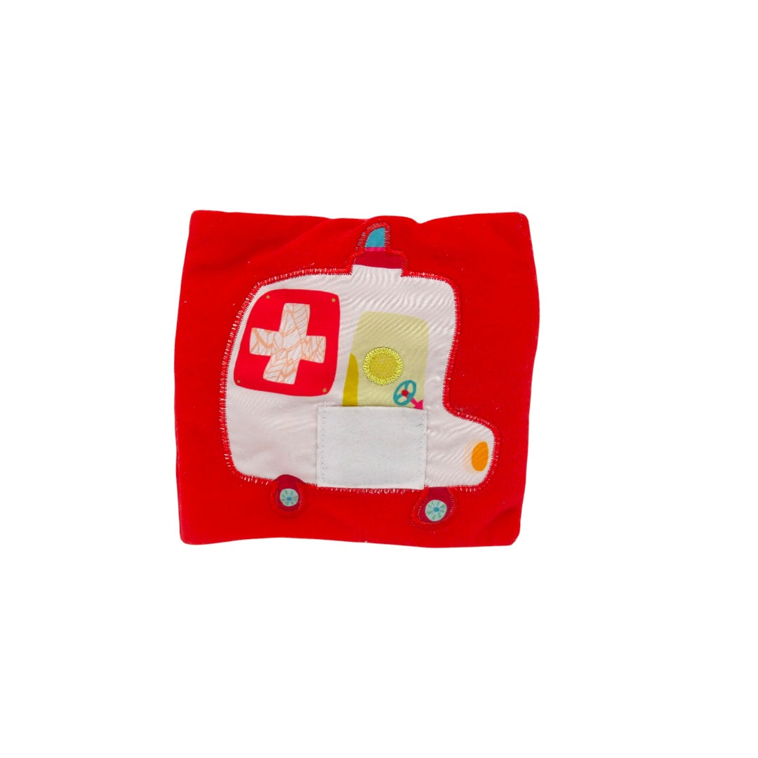 Livre à toucher tissu - Ambulance
