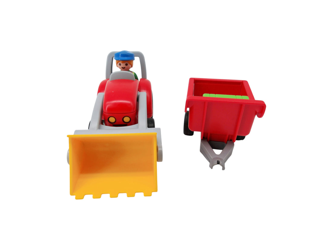 Playmobil 1.2.3. - Fermier avec tracteur et remorque - Set 6964