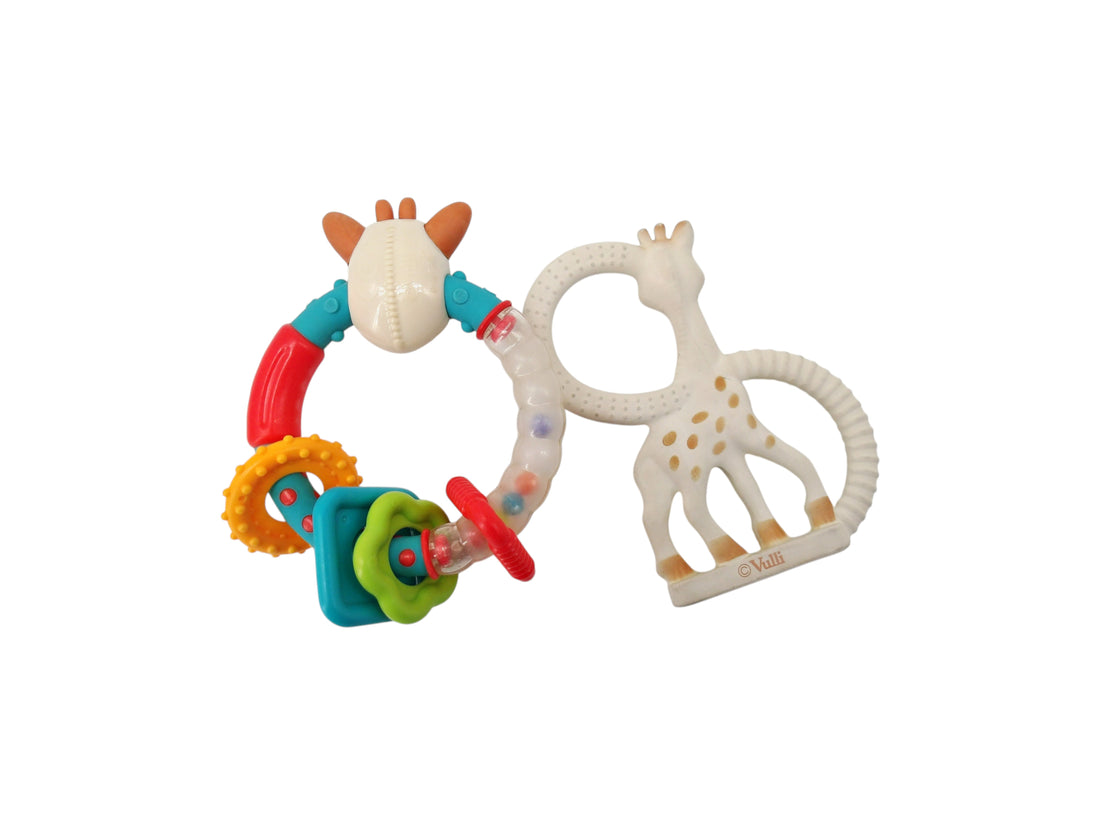 Hochet et anneau de dentition - Sophie la girafe - x2
