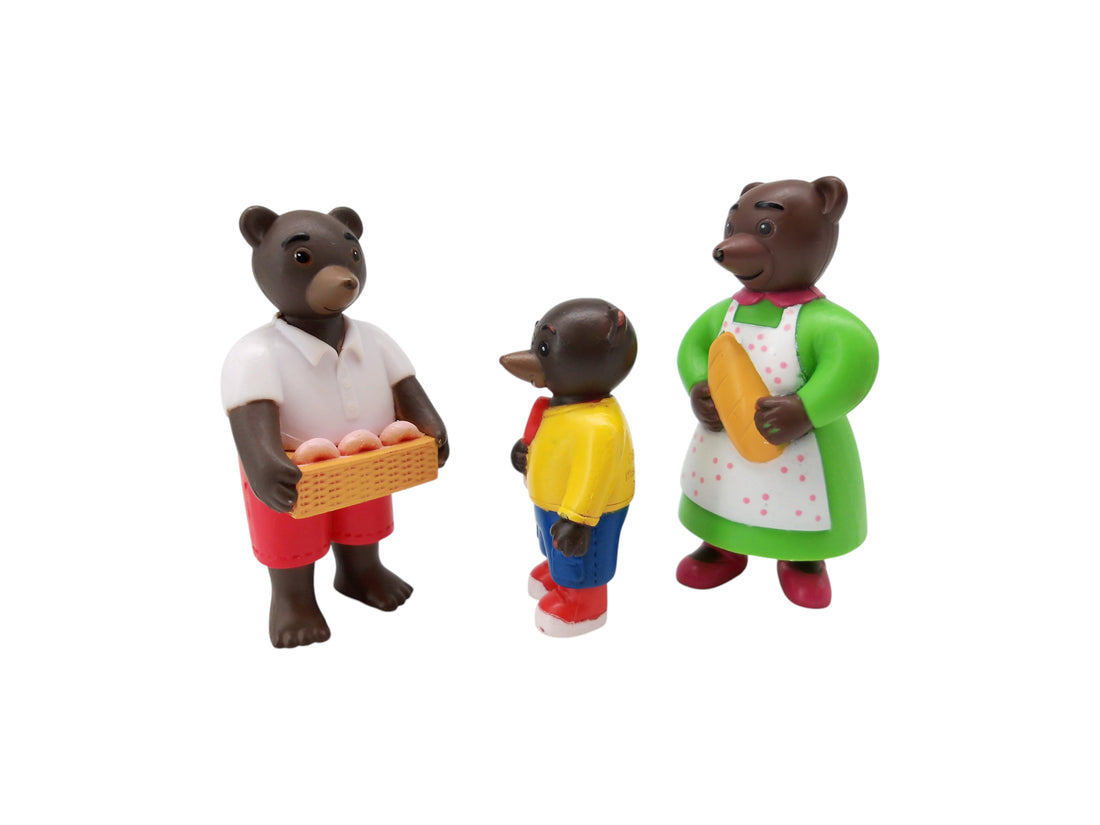 Figurines - Famille Petit Ours Brun - x3