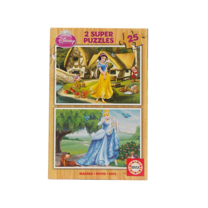 Puzzle bois - Blanche- Neige et Cendrillon 2 x 25 pièces- Édition 2013