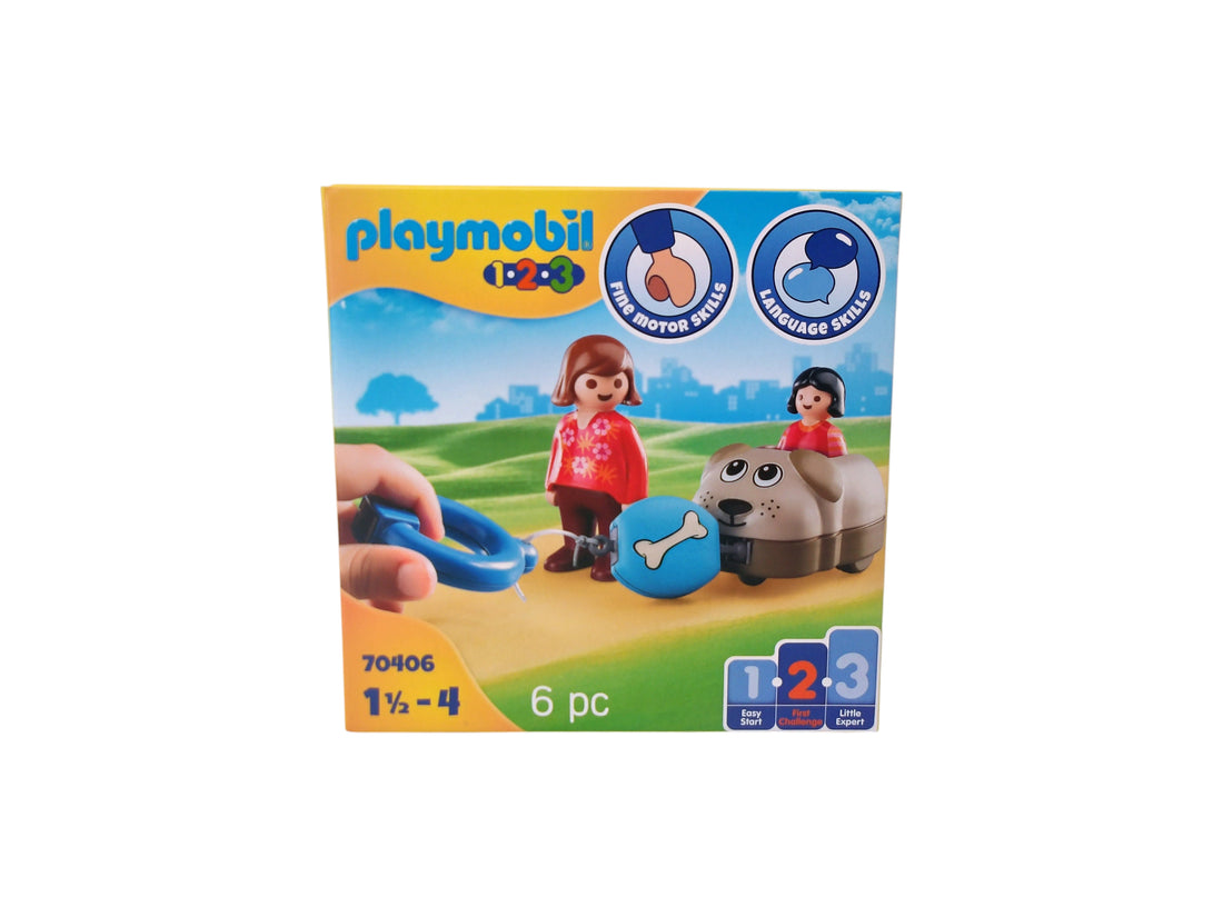 Playmobil 1.2.3 - Wagon chien -  Set 70406