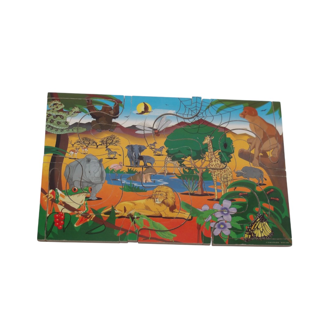 Puzzle bois - Double face - 12 pièces