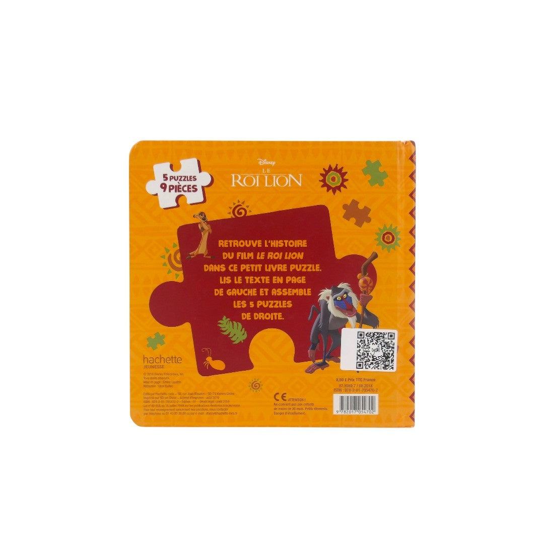 Puzzle livre - Le Roi Lion - 5x9 pièces- Édition 2018
