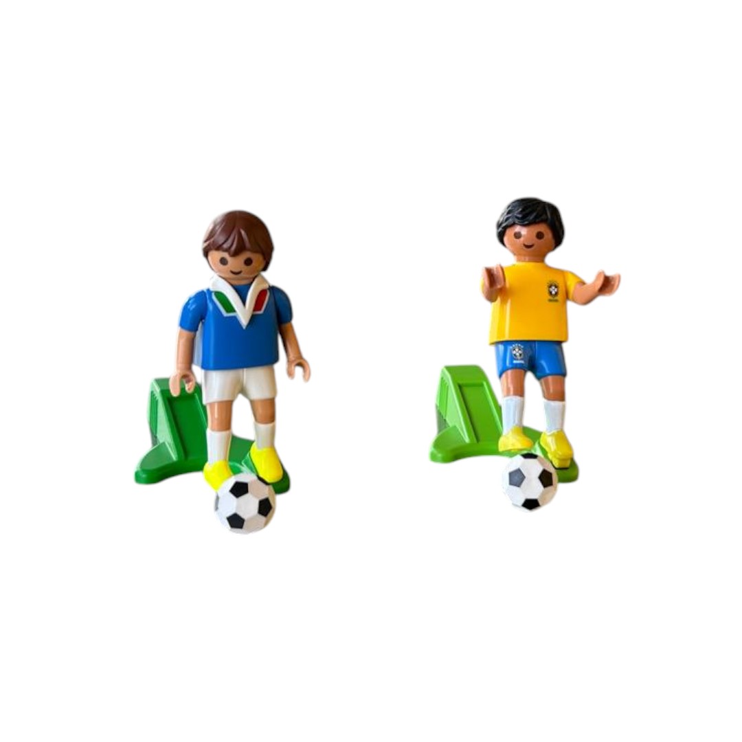 Footballeurs Italie et Brésil - x2 personnages