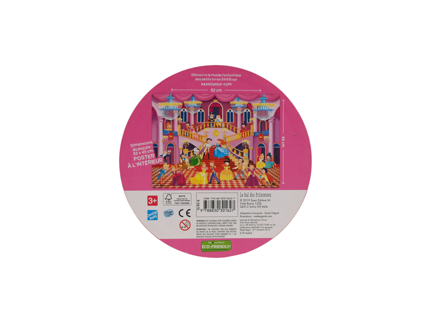 Puzzle  géant - Le bal des Princesses - 30 pièces- Édition 2019