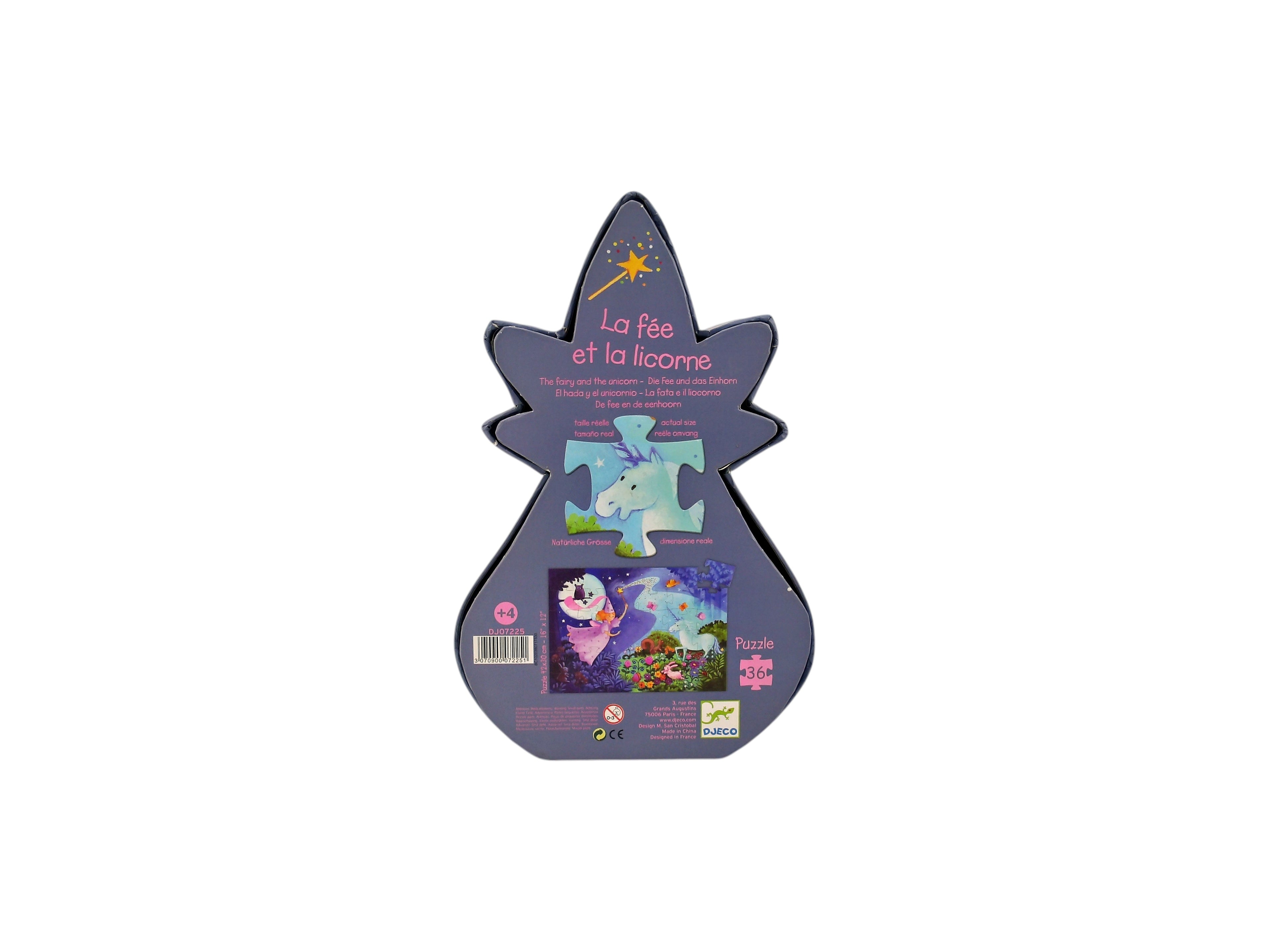 Puzzle - La fée et la licorne - 36 pièces