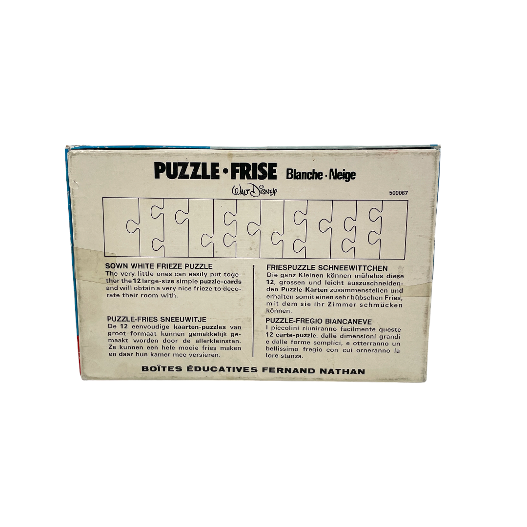 Puzzle frise Walt Disney - Blanche Neige - 12 pièces- Édition 1976