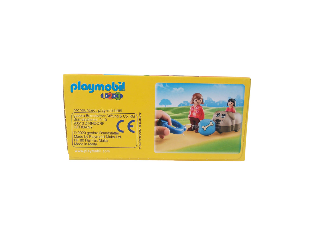 Playmobil 1.2.3 - Wagon chien - Set 70406 