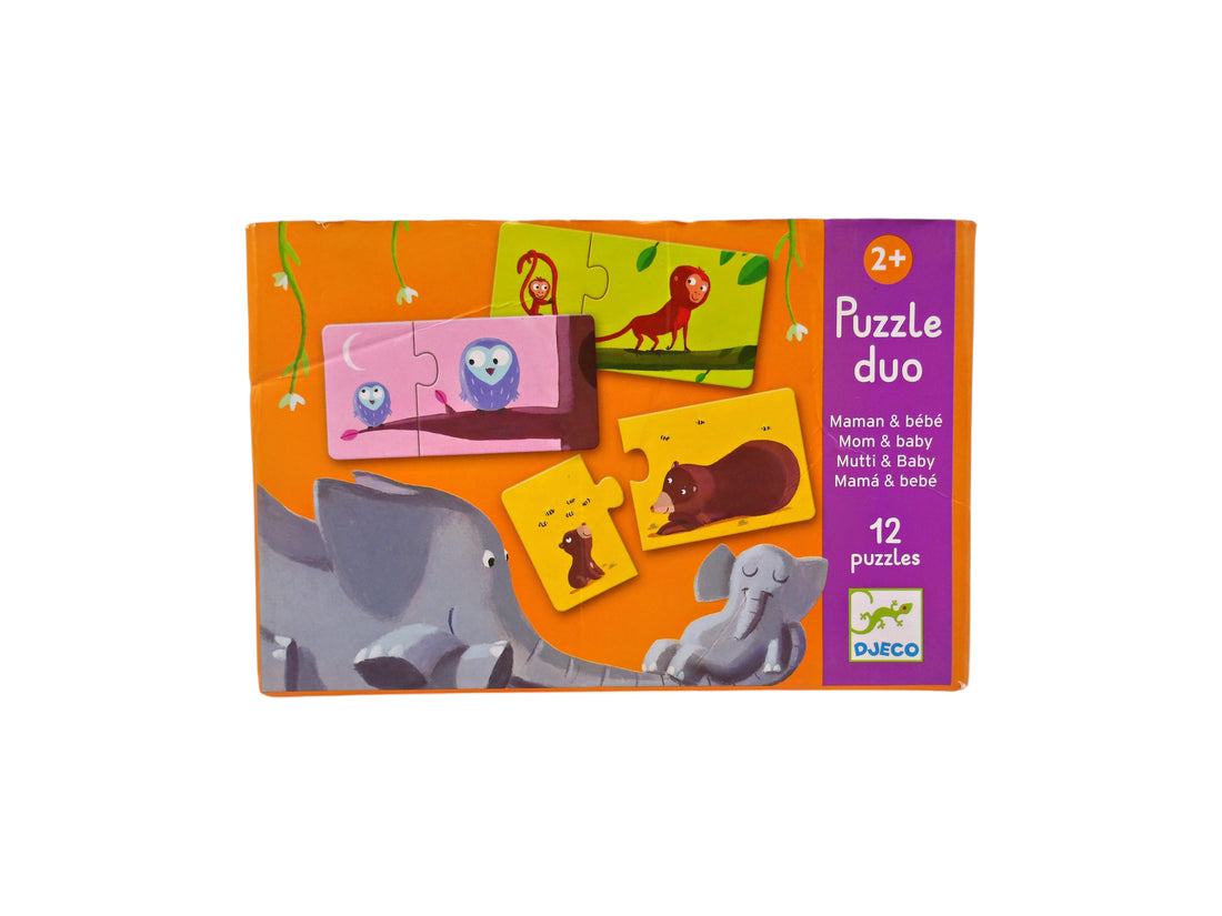 Puzzle duo - Maman et bébé - 12 Pièces