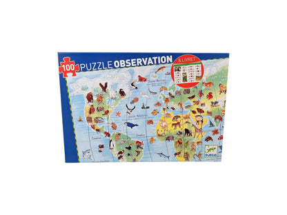 Puzzle observation - Animaux du Monde - 100 pièces