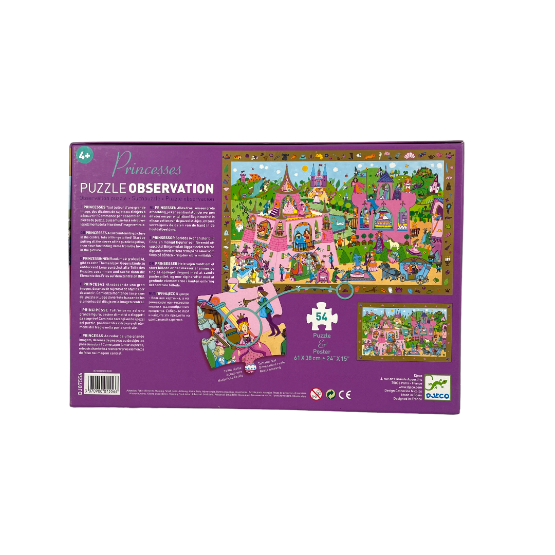 Puzzle observation - Princesses - 54 pièces