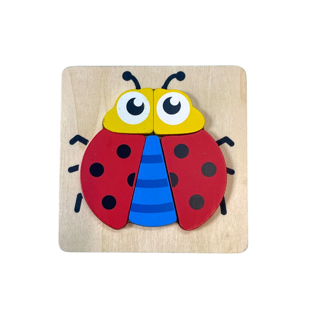 Puzzle encastrement - Coccinelle